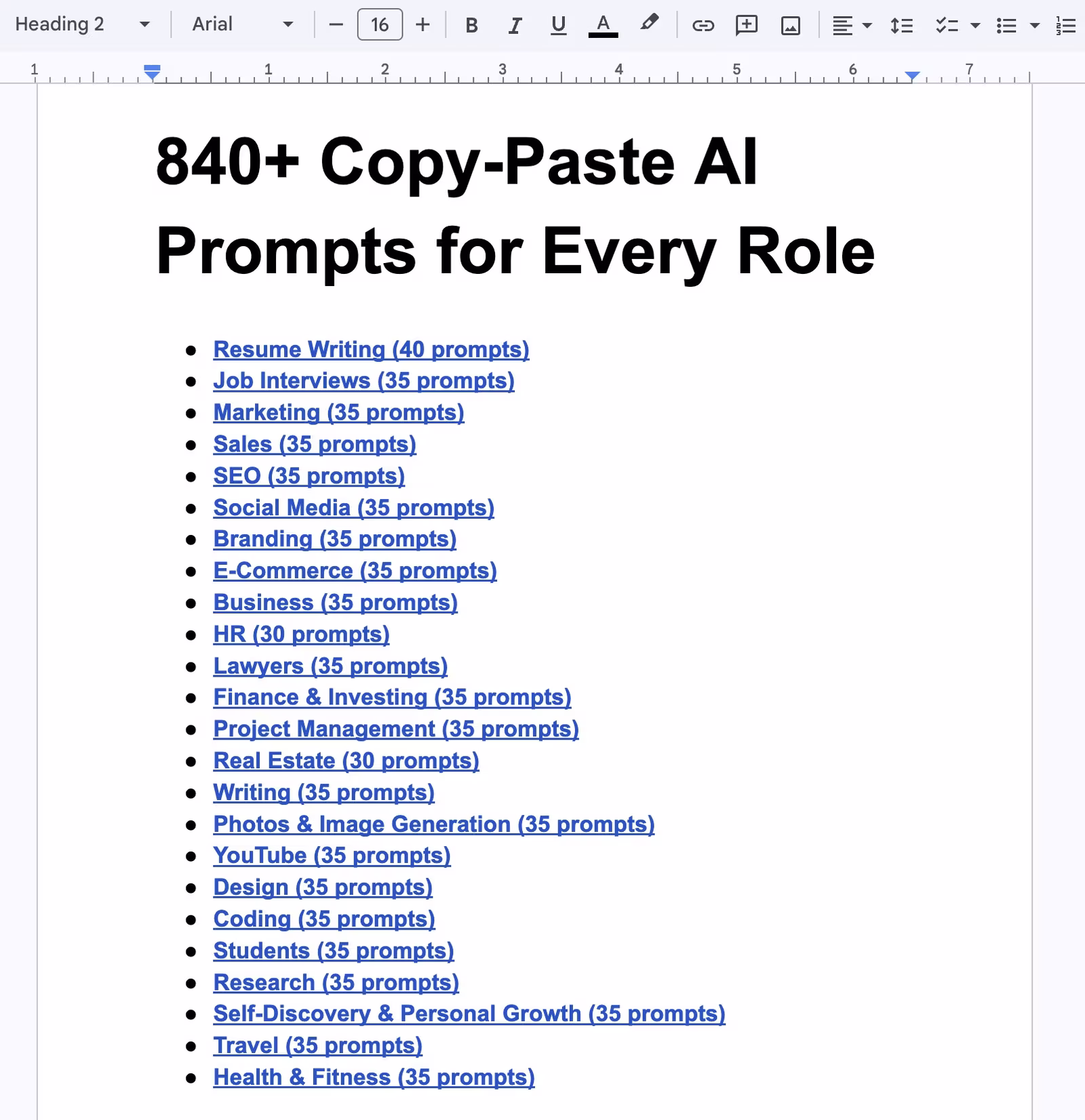 840+ AI Prompts preview