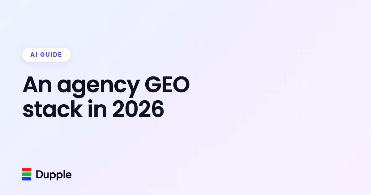 An agency GEO stack in 2026