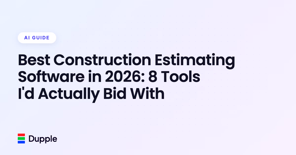 Best Construction Estimating Software in 2026: 8 Tools I'd Actually Bid With