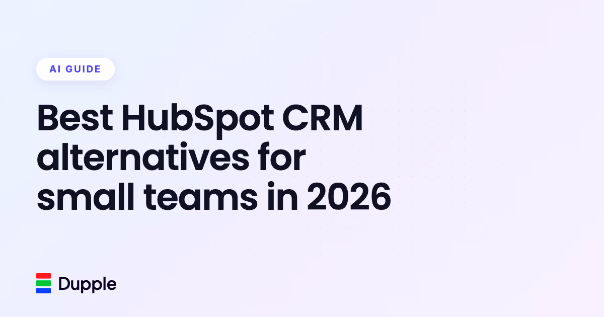Best HubSpot CRM alternatives for small teams in 2026