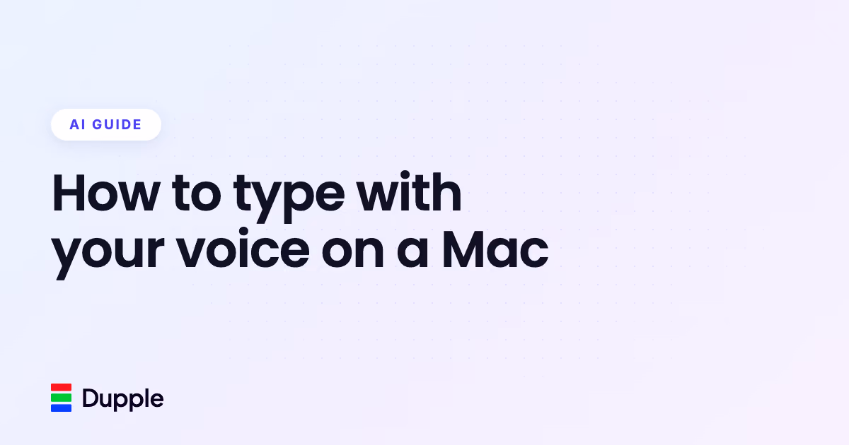 How to type with your voice on a Mac