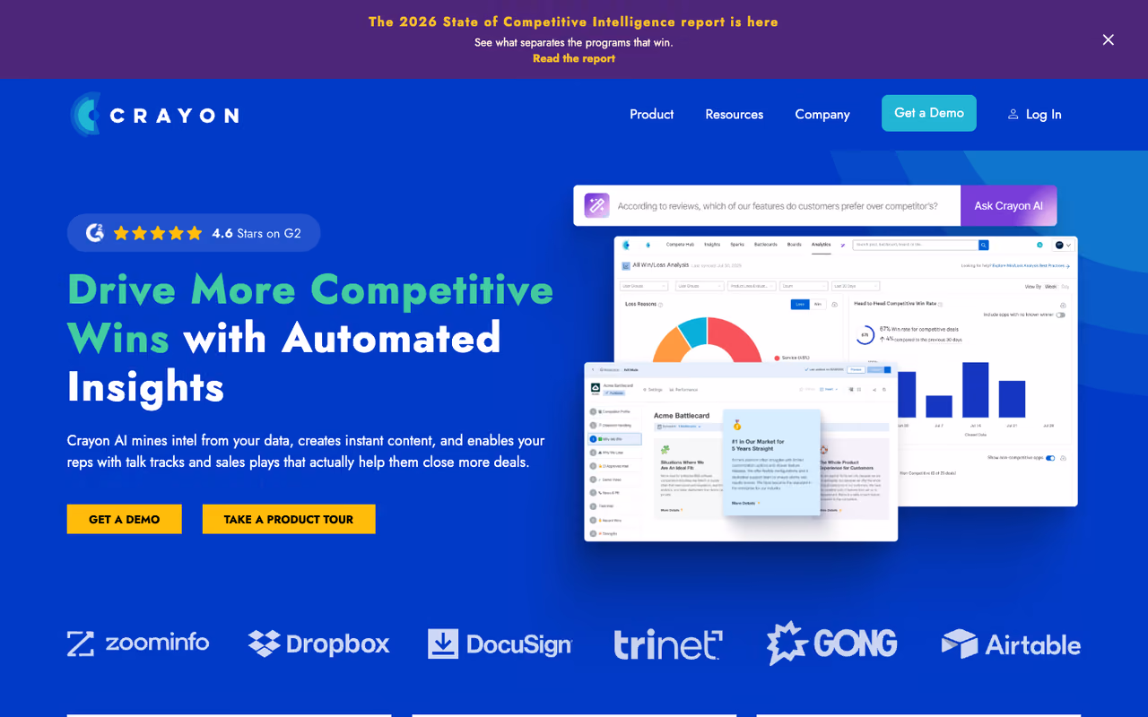 Crayon homepage screenshot