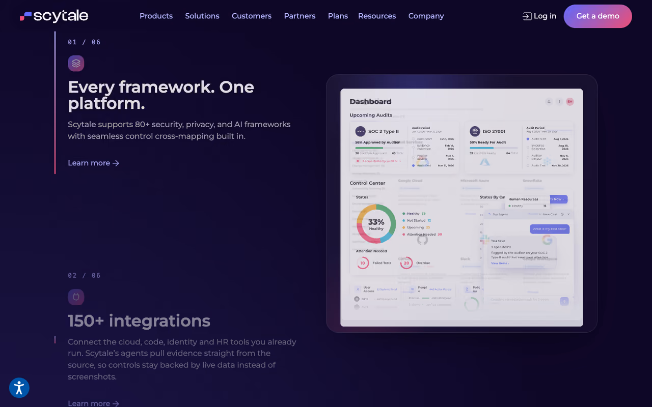 Scytale homepage screenshot