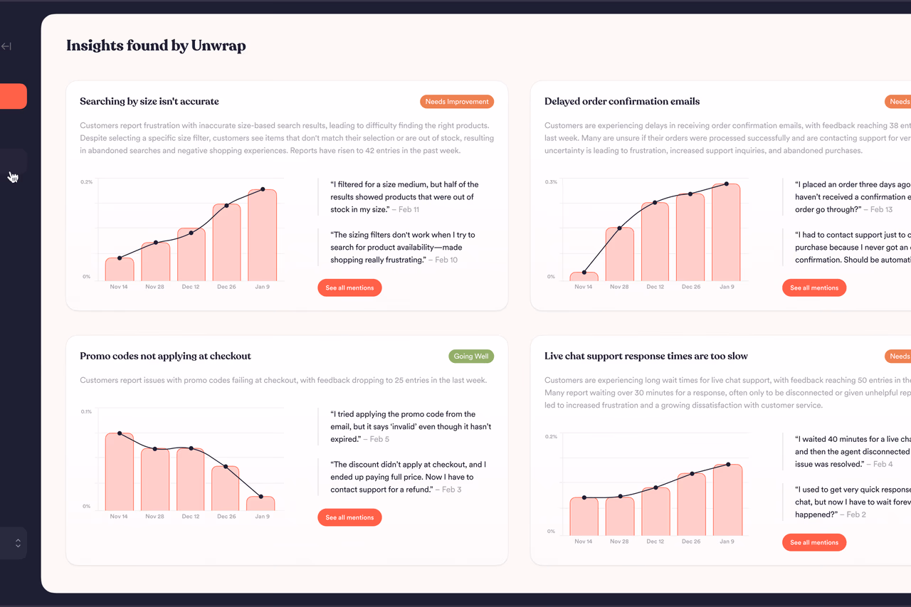Unwrap homepage screenshot