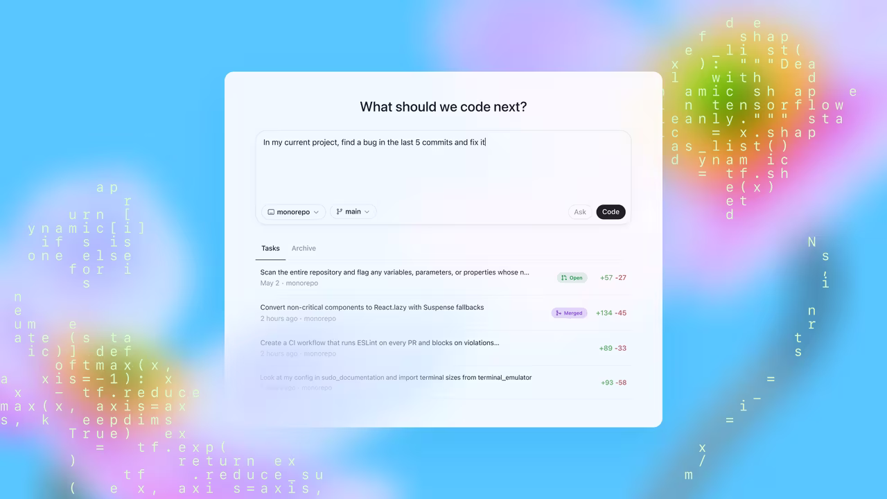 OpenAI Codex interface