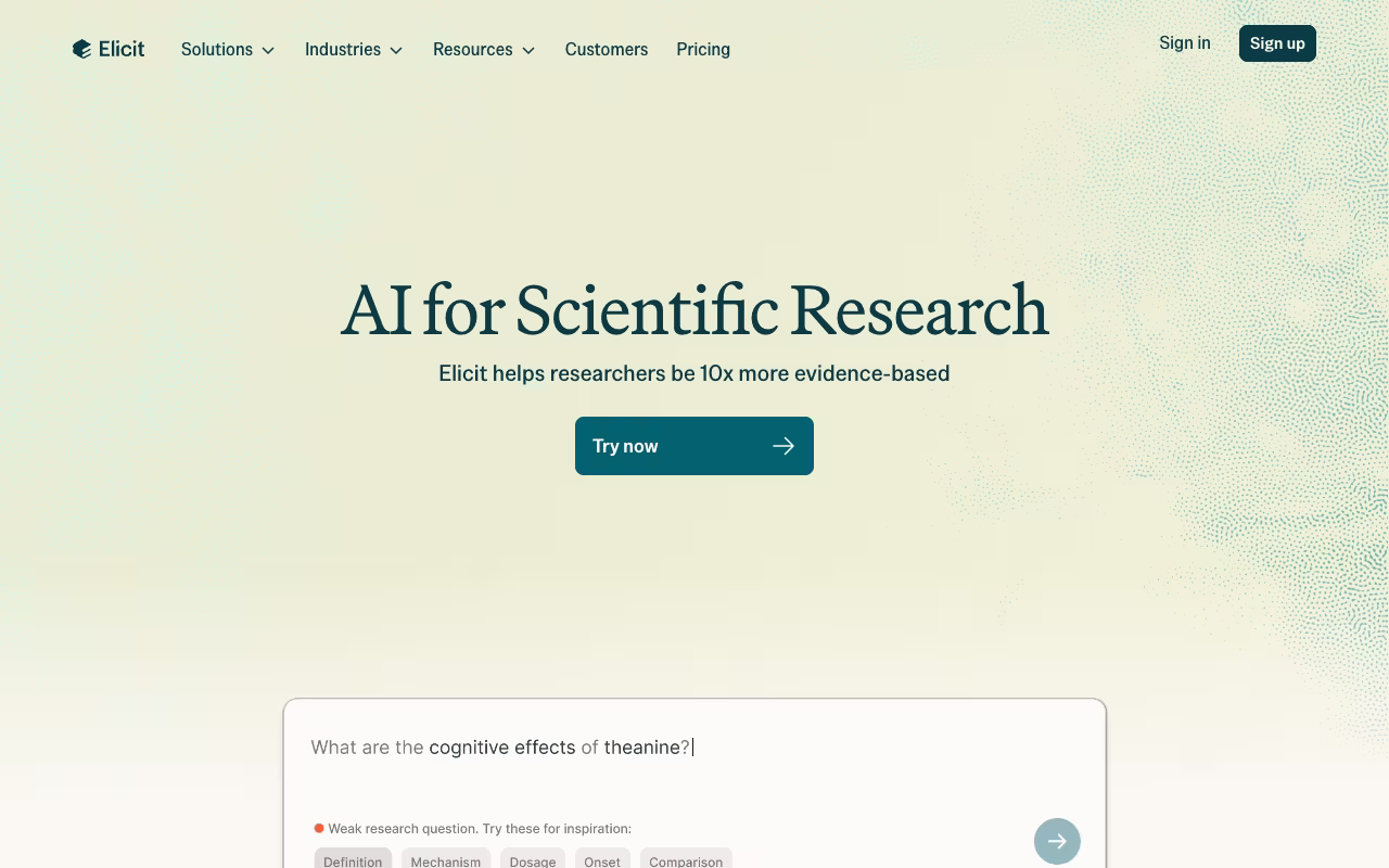 Elicit research assistant
