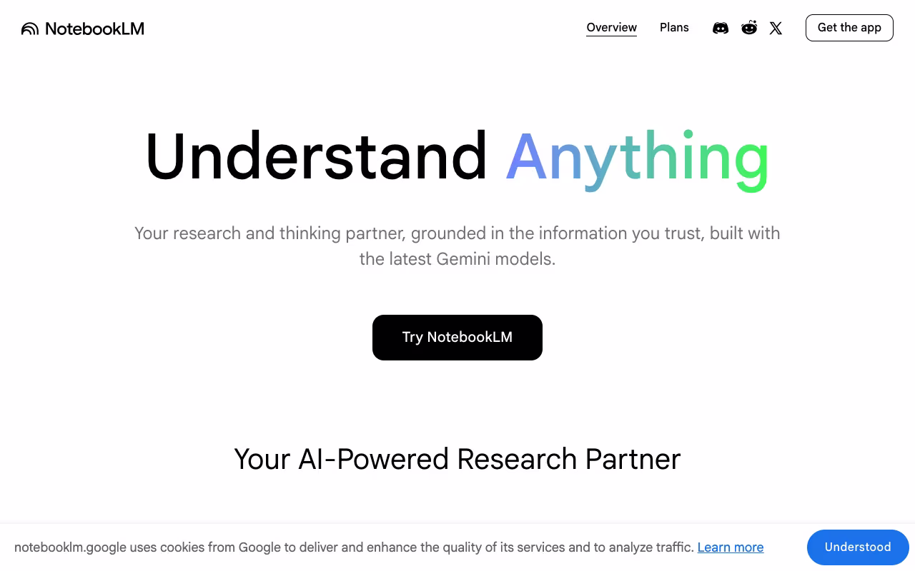 NotebookLM research partner