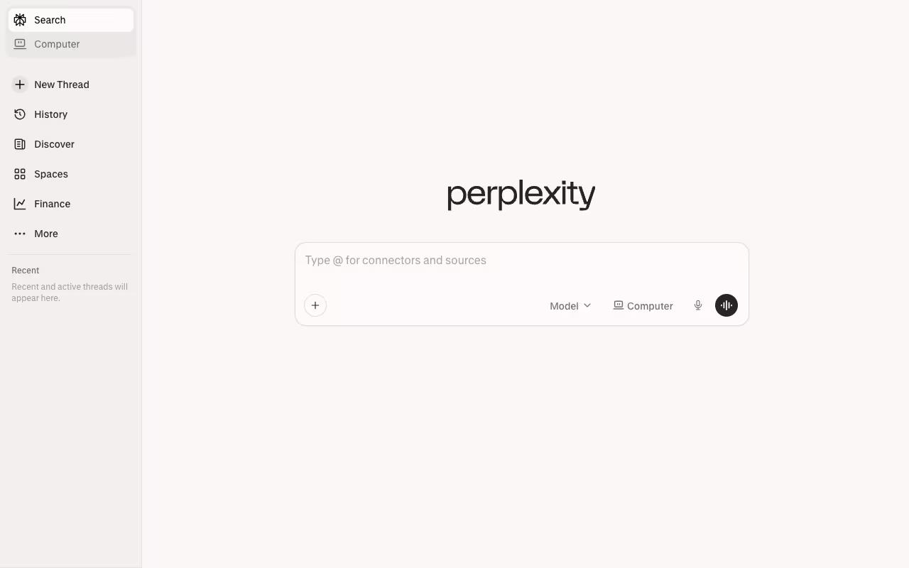 Perplexity AI search