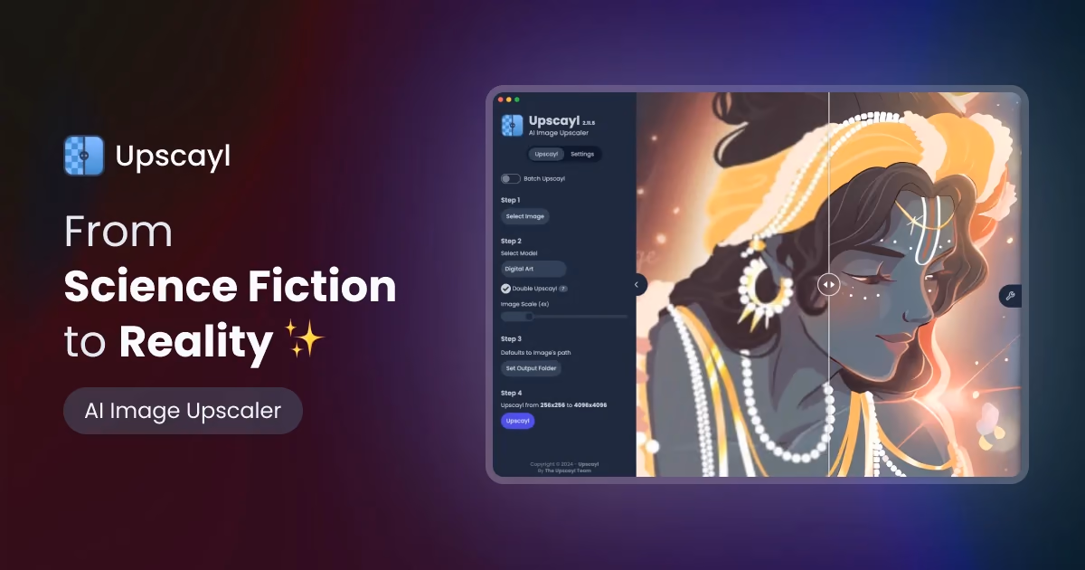 Upscayl app preview from the official site