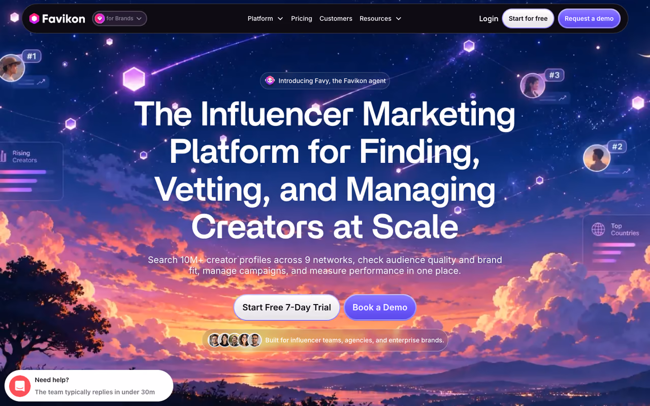 Favikon homepage screenshot