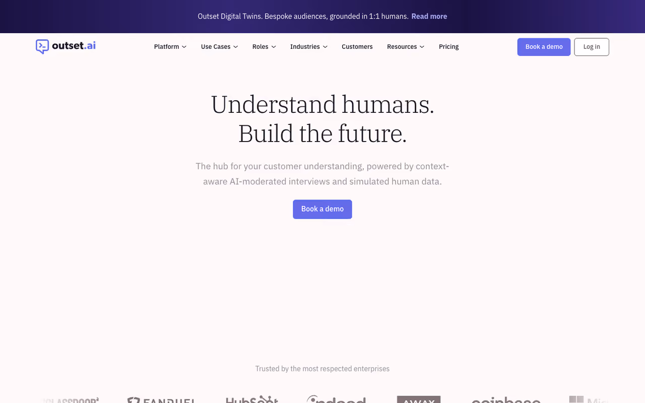 Outset homepage screenshot