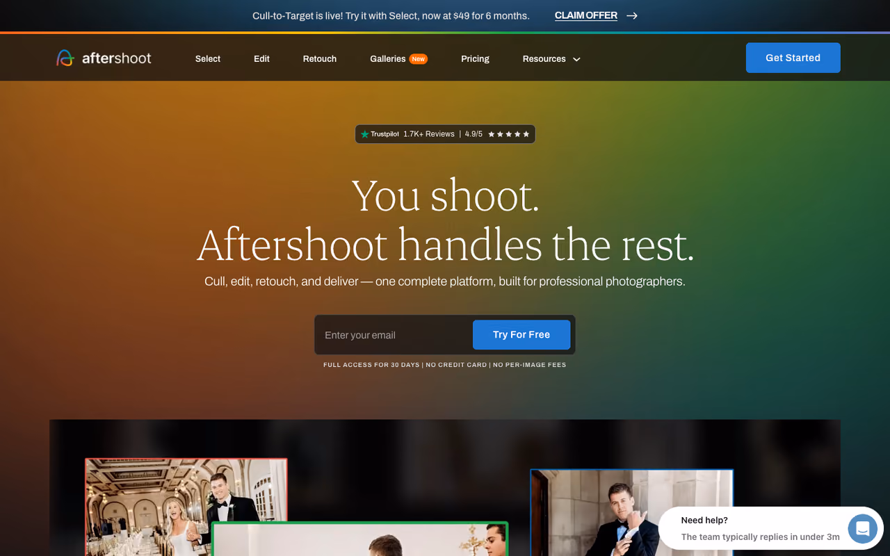 Aftershoot homepage screenshot