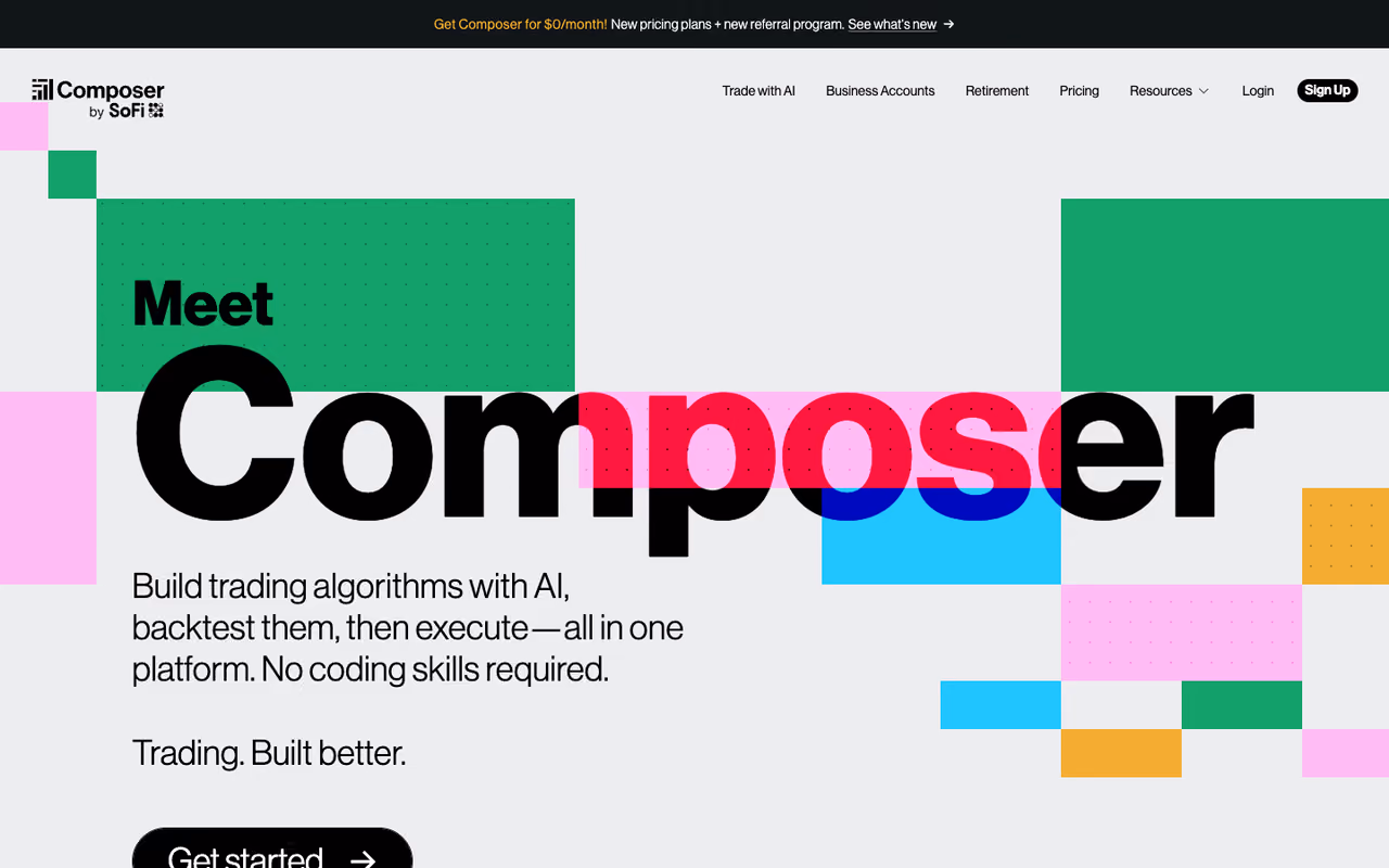 Composer homepage screenshot