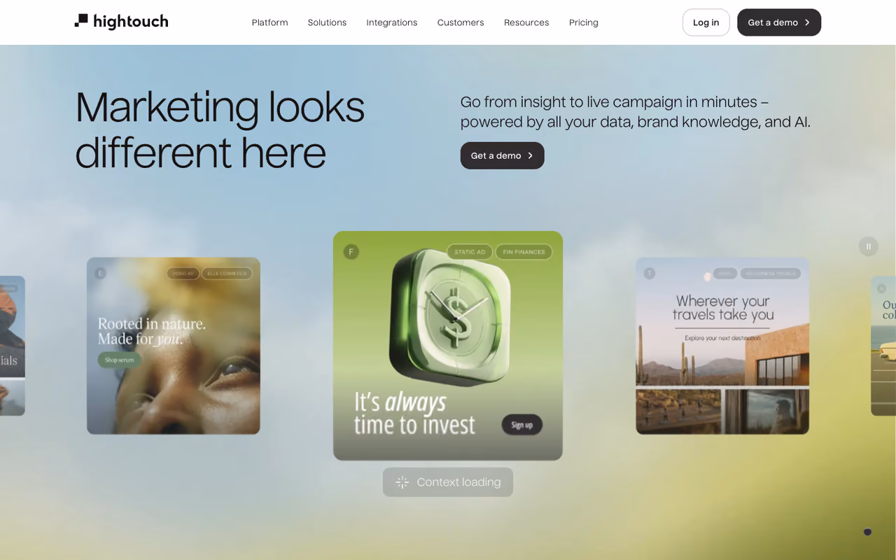 Hightouch homepage screenshot