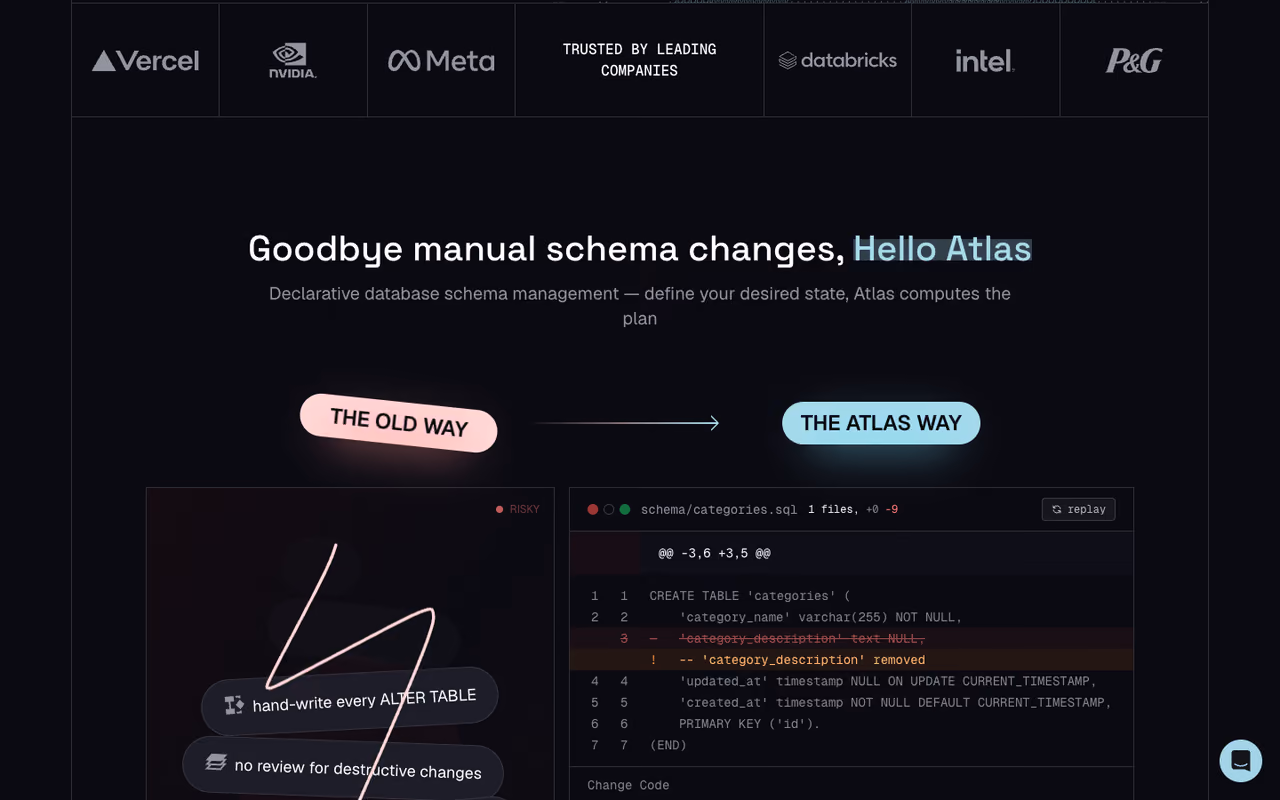 Atlas homepage screenshot
