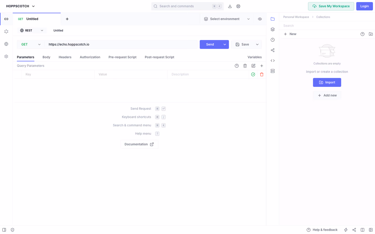 Hoppscotch homepage screenshot