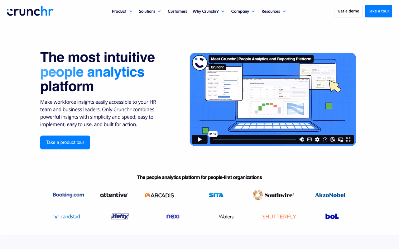 Crunchr homepage screenshot