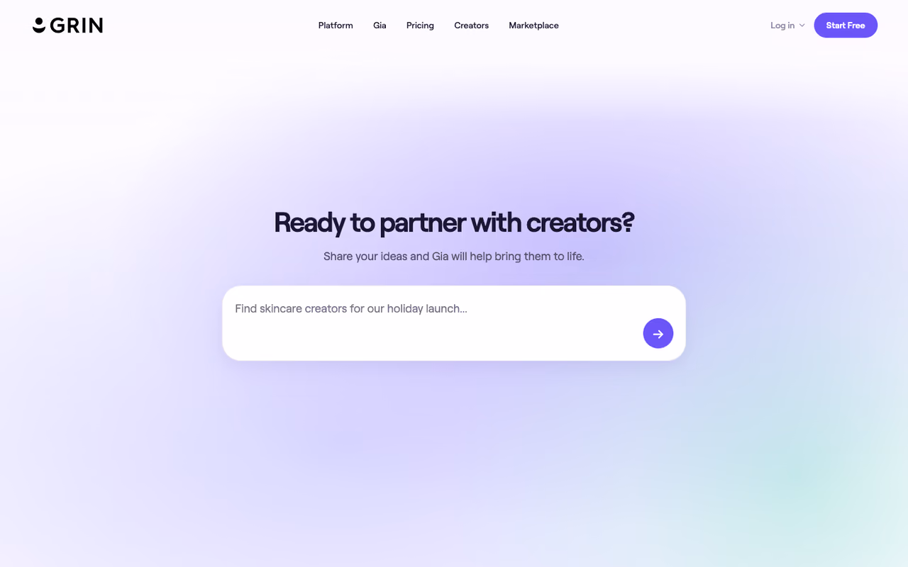 GRIN homepage screenshot