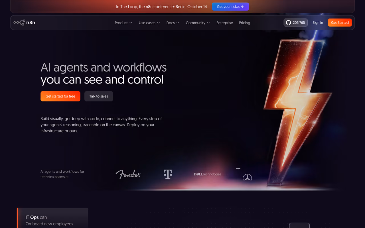 n8n homepage screenshot