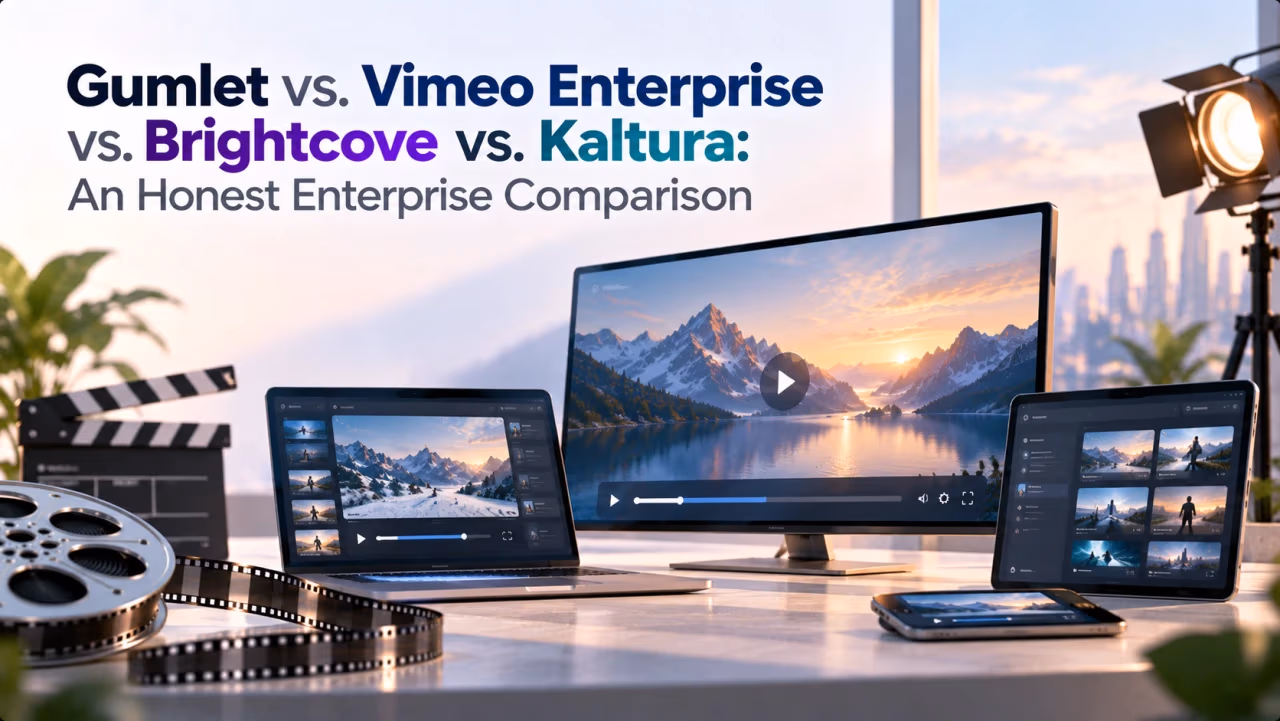 Gumlet vs. Vimeo Enterprise vs. Brightcove vs. Kaltura: An Honest Enterprise Comparison