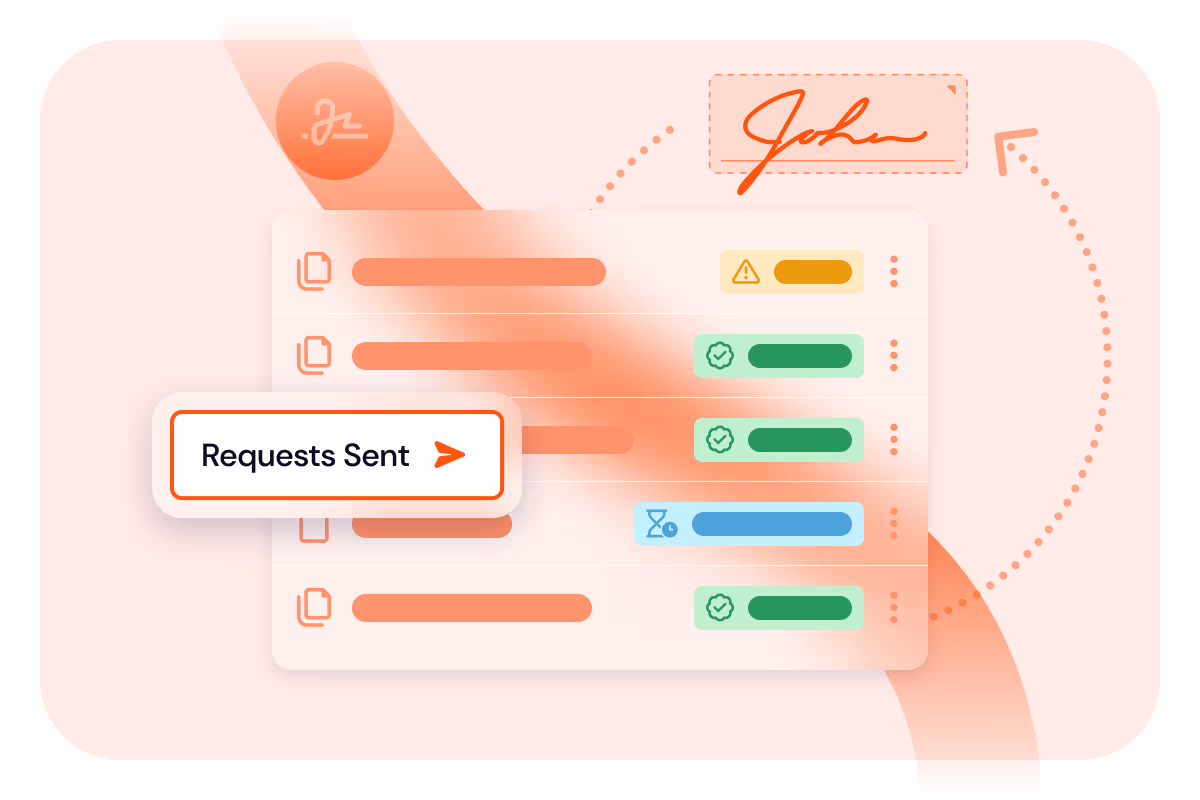 Multi-party signature requests sent from a Nitro Automate workflow
