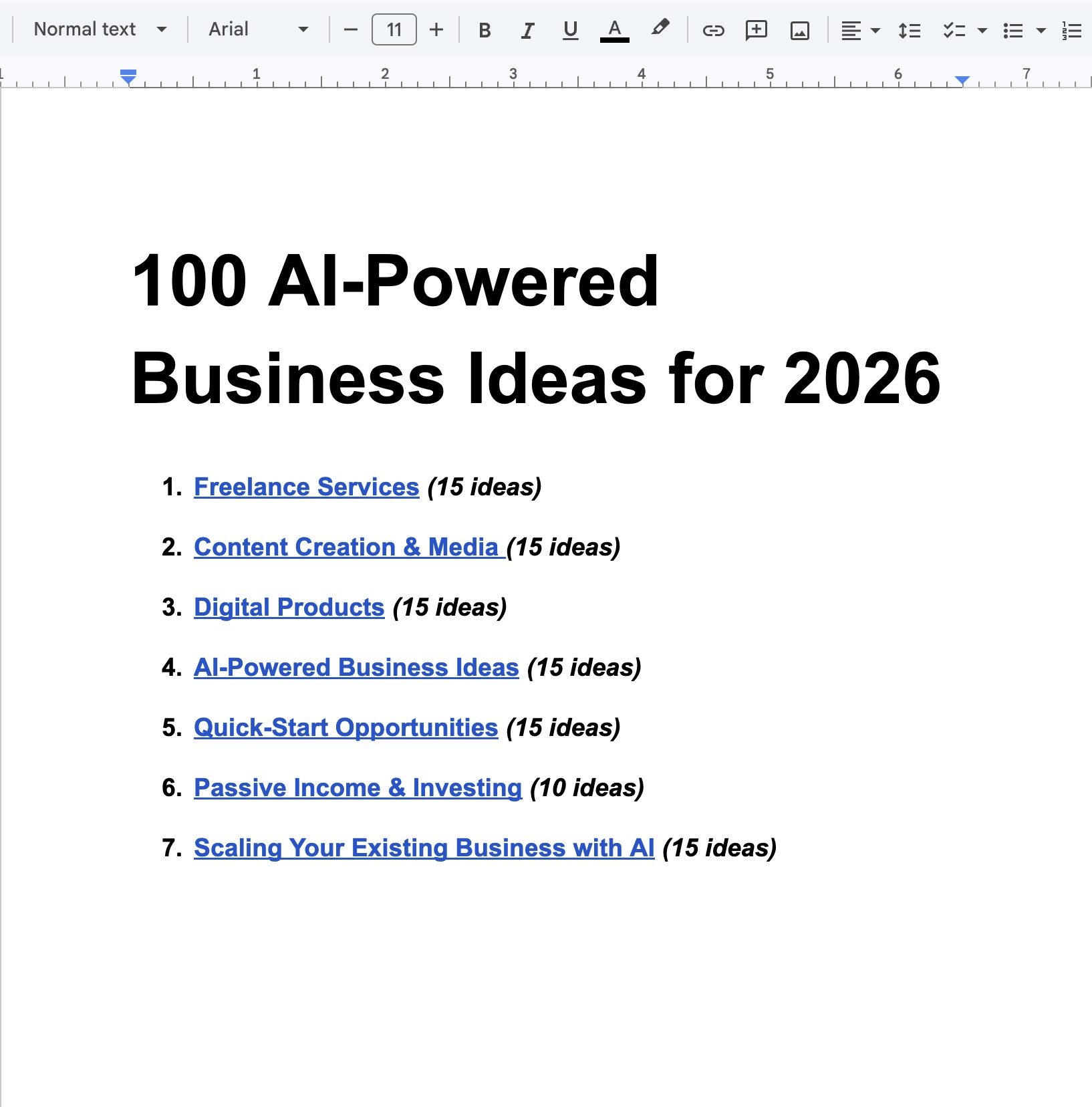 100 AI-powered business ideas for 2026
