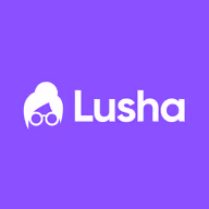 Lusha, when the rep works from the browser logo