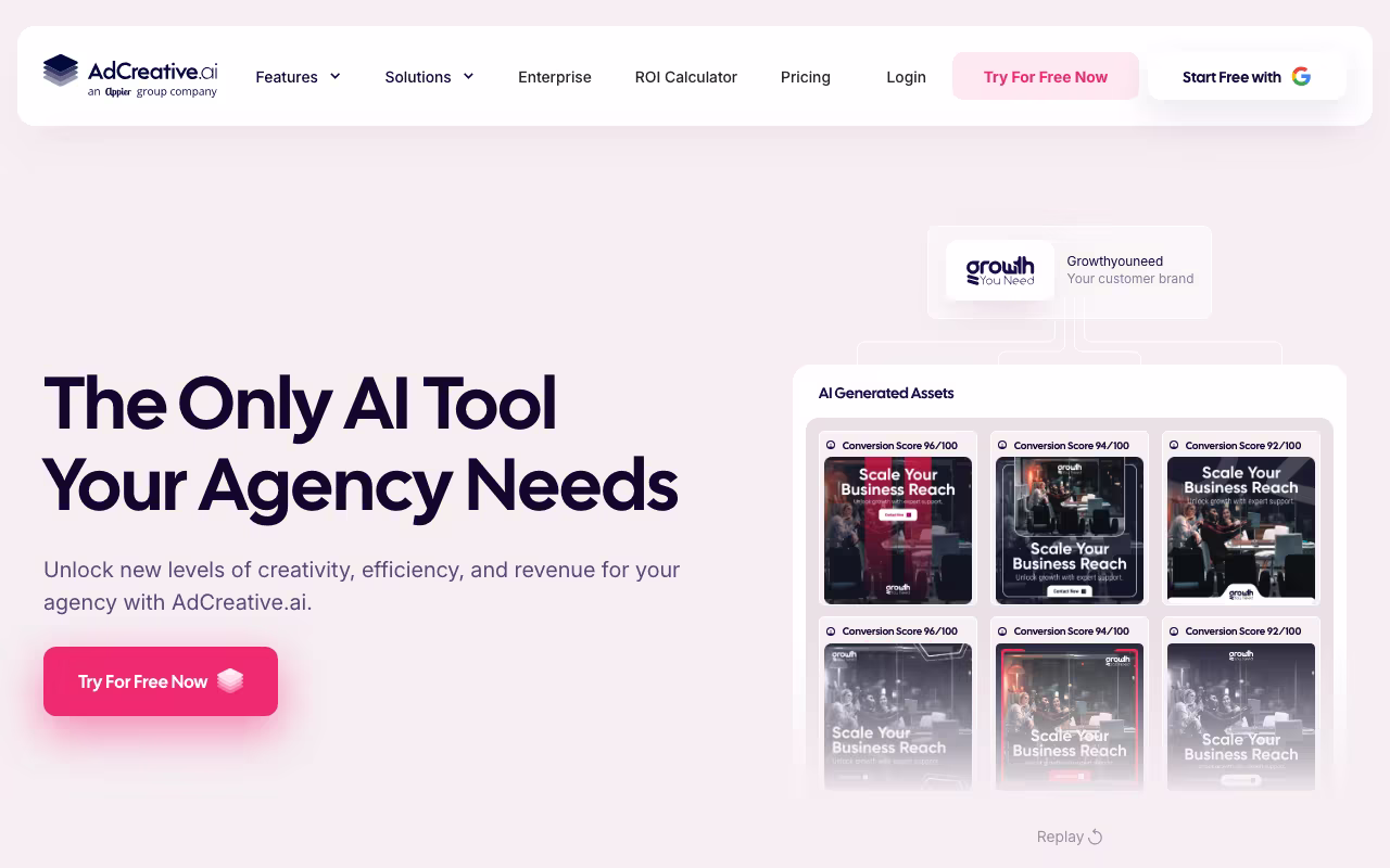 AdCreative.ai marketing platform interface screenshot