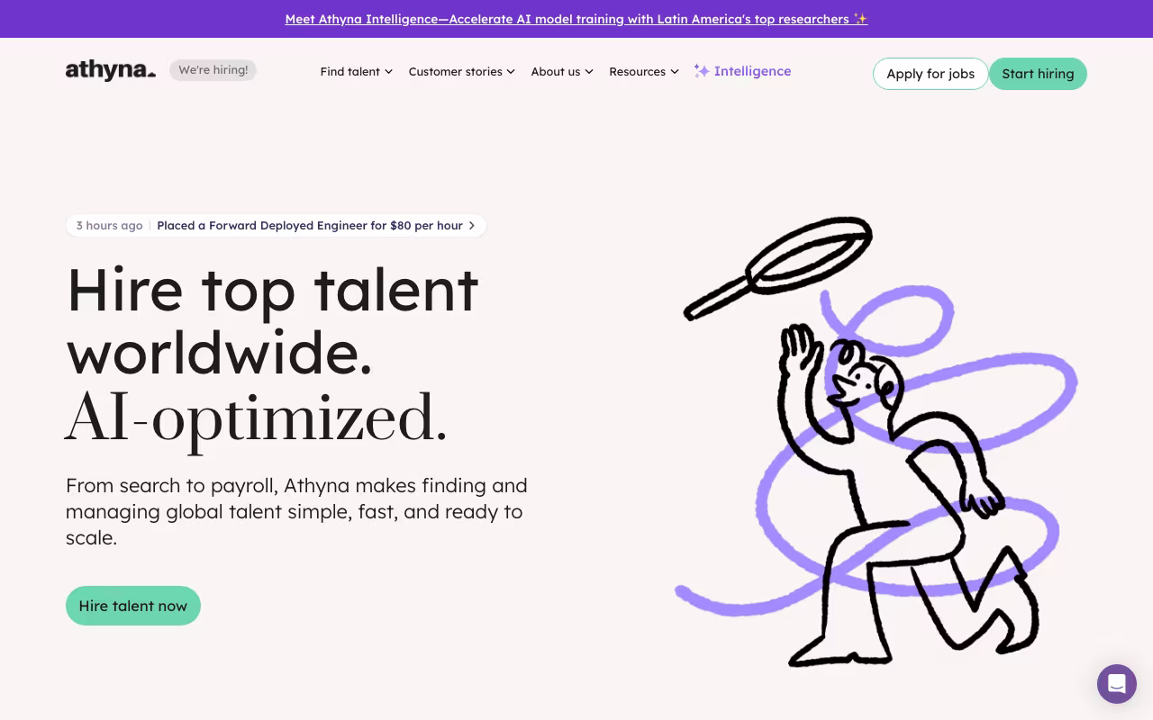 Athyna hr platform interface screenshot