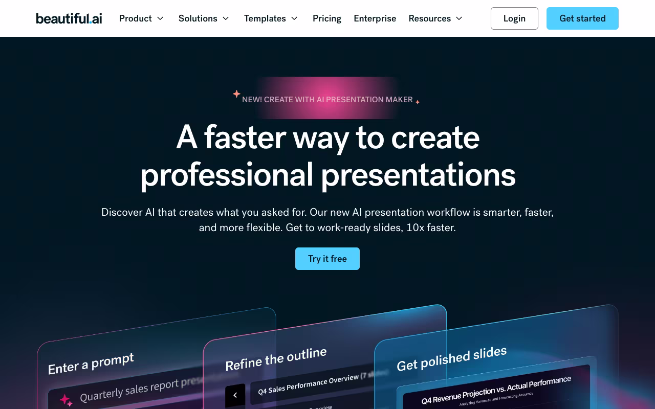 Beautiful.ai design platform interface screenshot