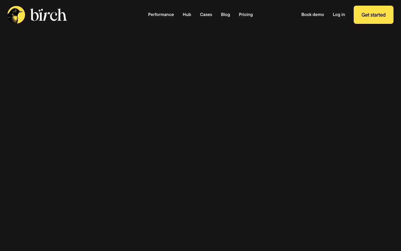 Birch marketing platform interface screenshot