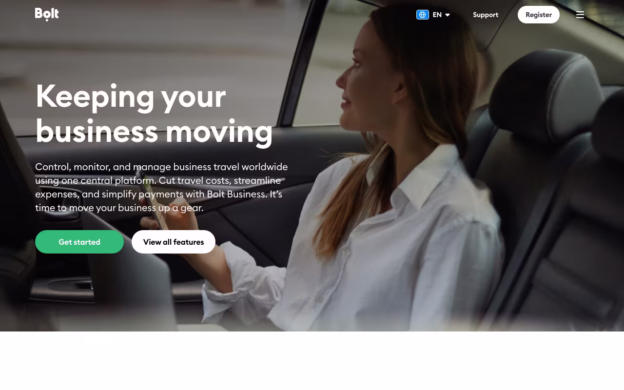 Bolt Business operations platform interface screenshot
