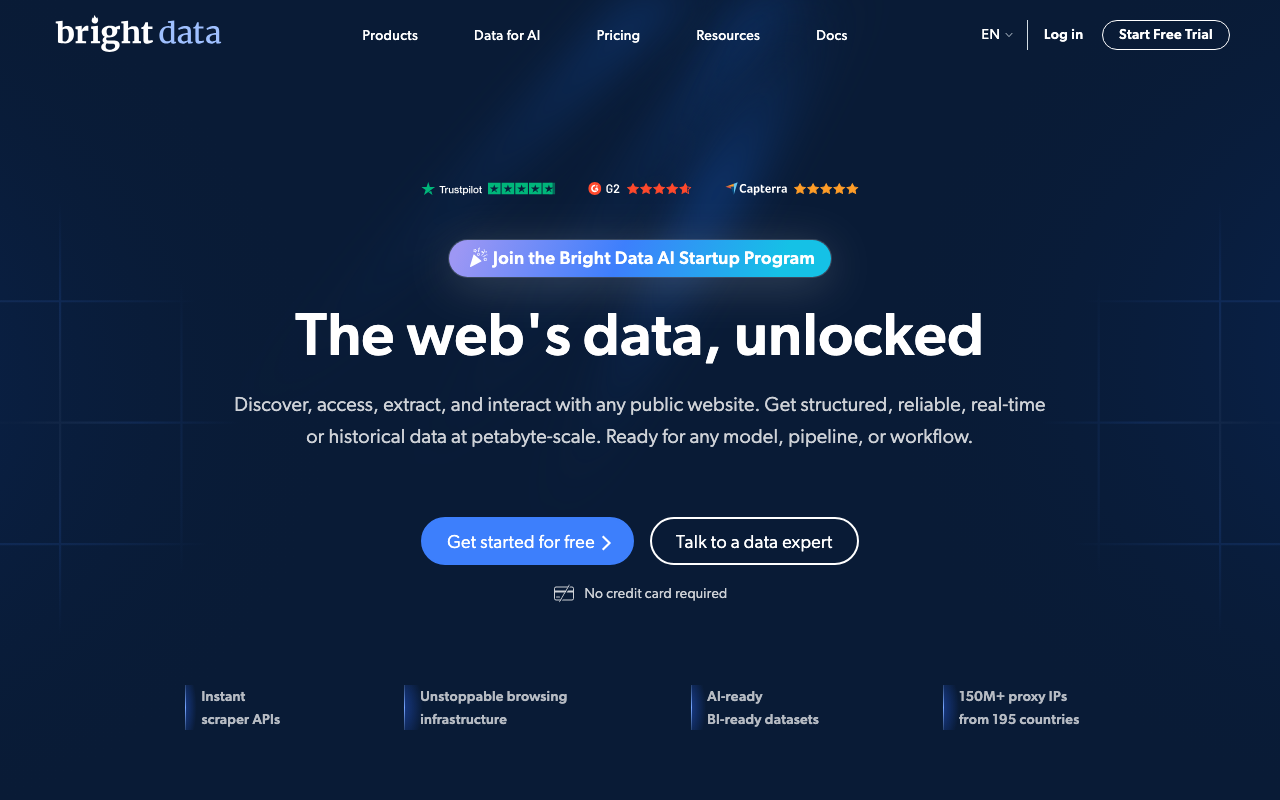 Bright Data screenshot