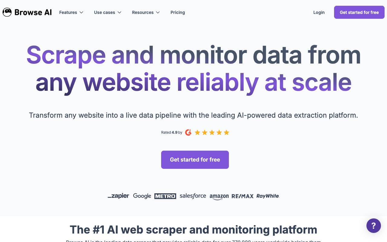 Browse AI screenshot