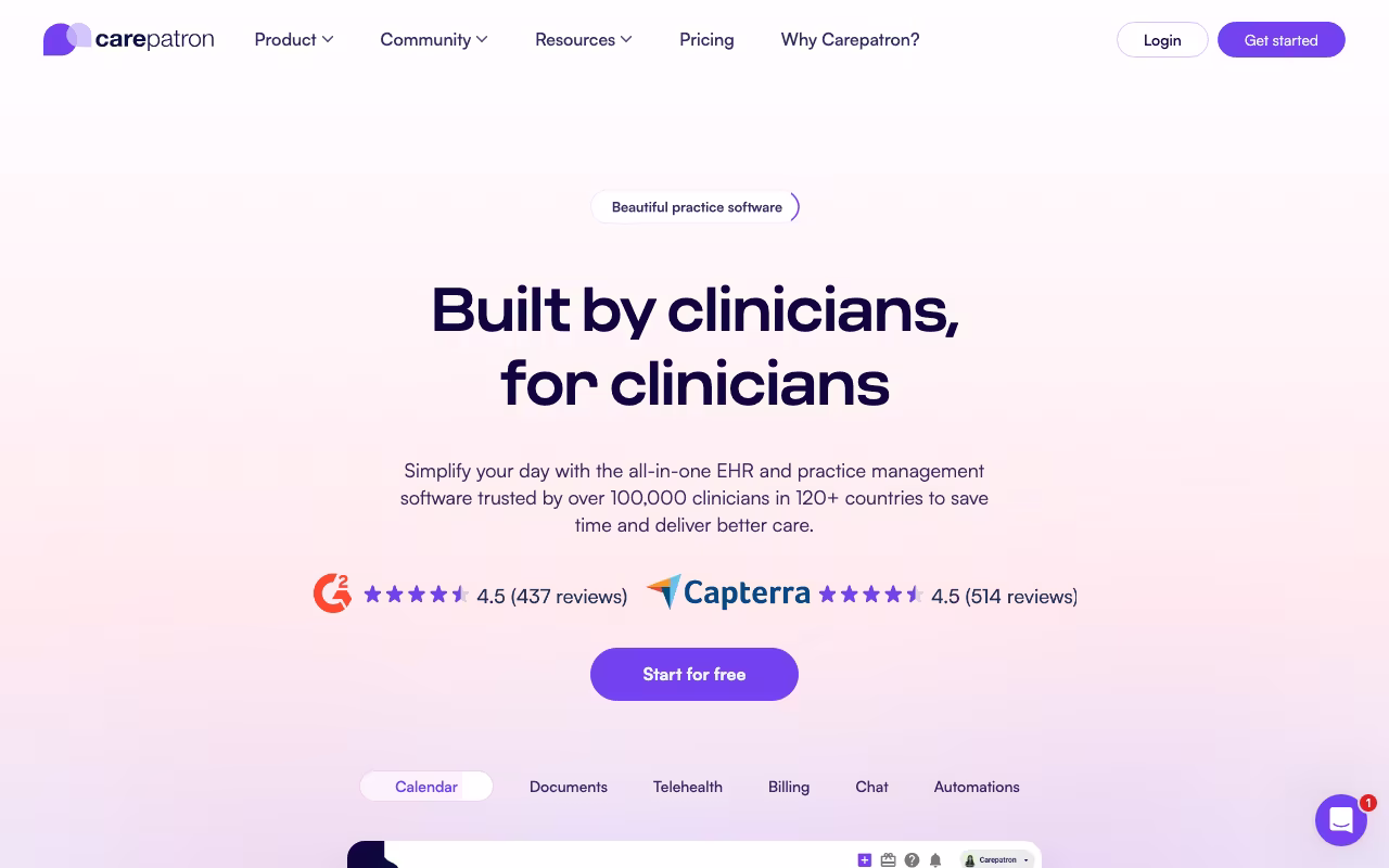 Carepatron hr platform interface screenshot
