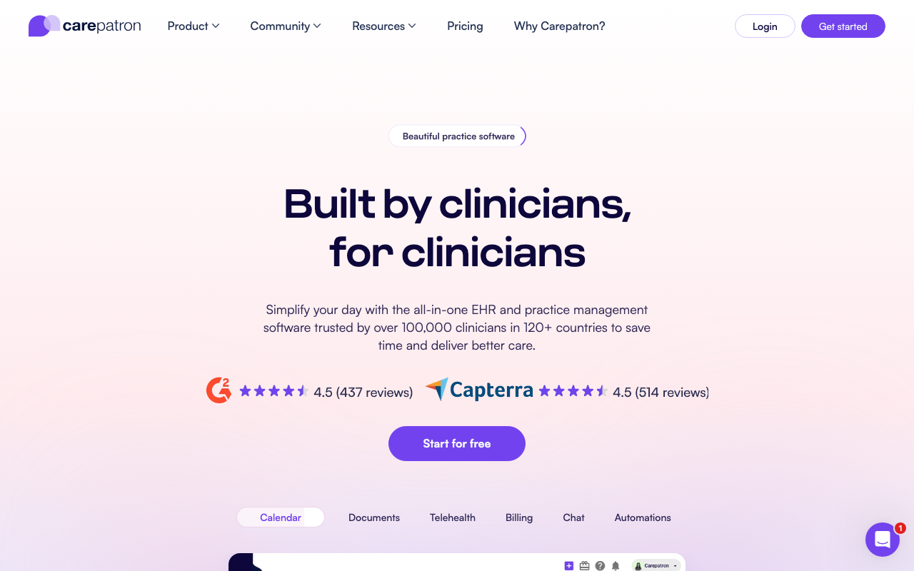 Carepatron screenshot