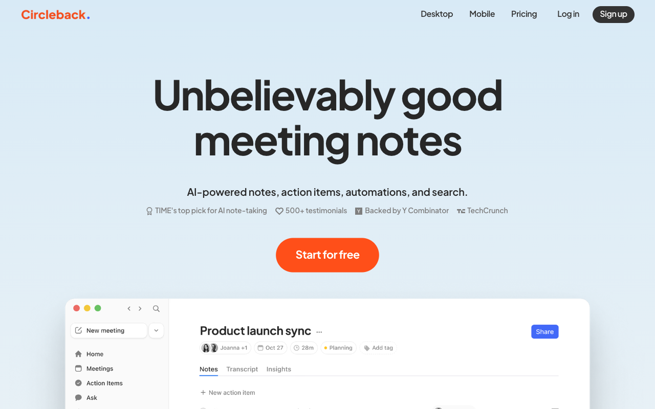 Circleback screenshot