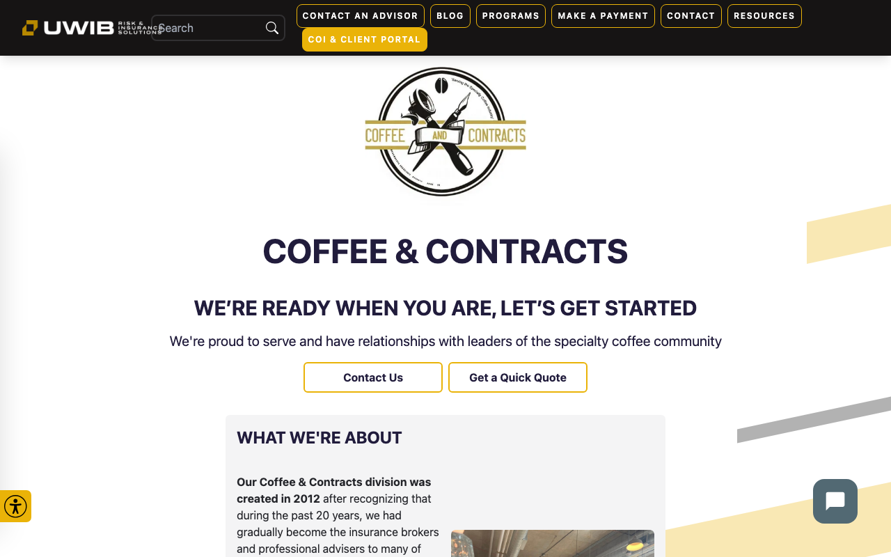 Coffee and Contracts screenshot