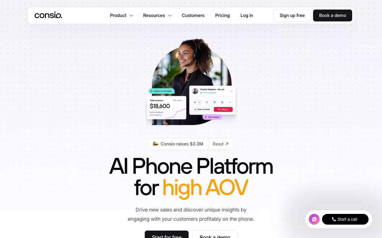 Consio sales platform interface screenshot