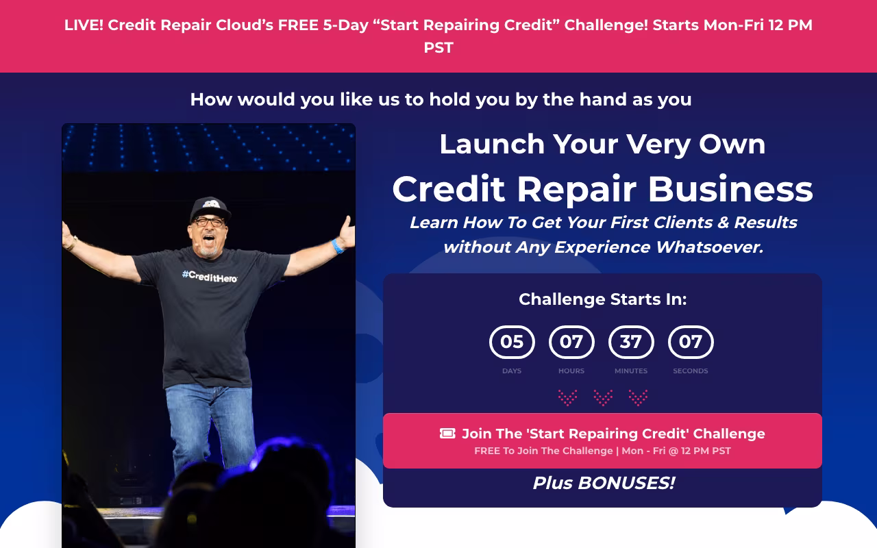 Credit Repair Cloud finance platform interface screenshot