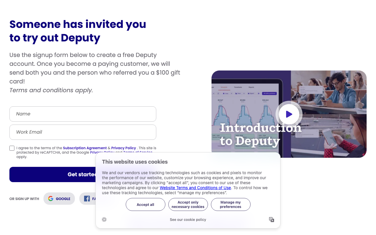 Deputy hr platform interface screenshot
