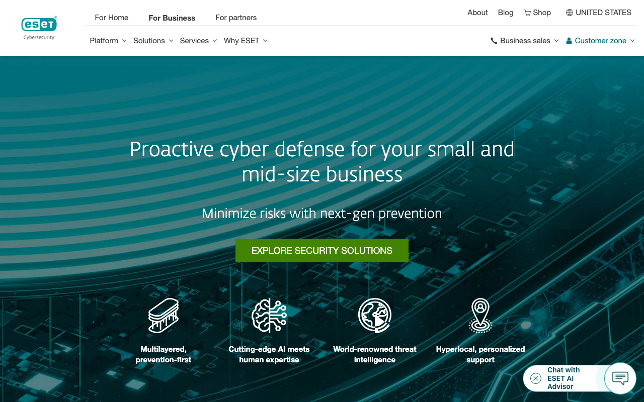 ESET North America dev platform interface screenshot