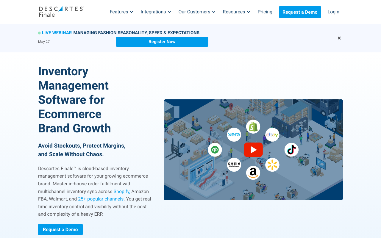 Finale Inventory operations platform interface screenshot