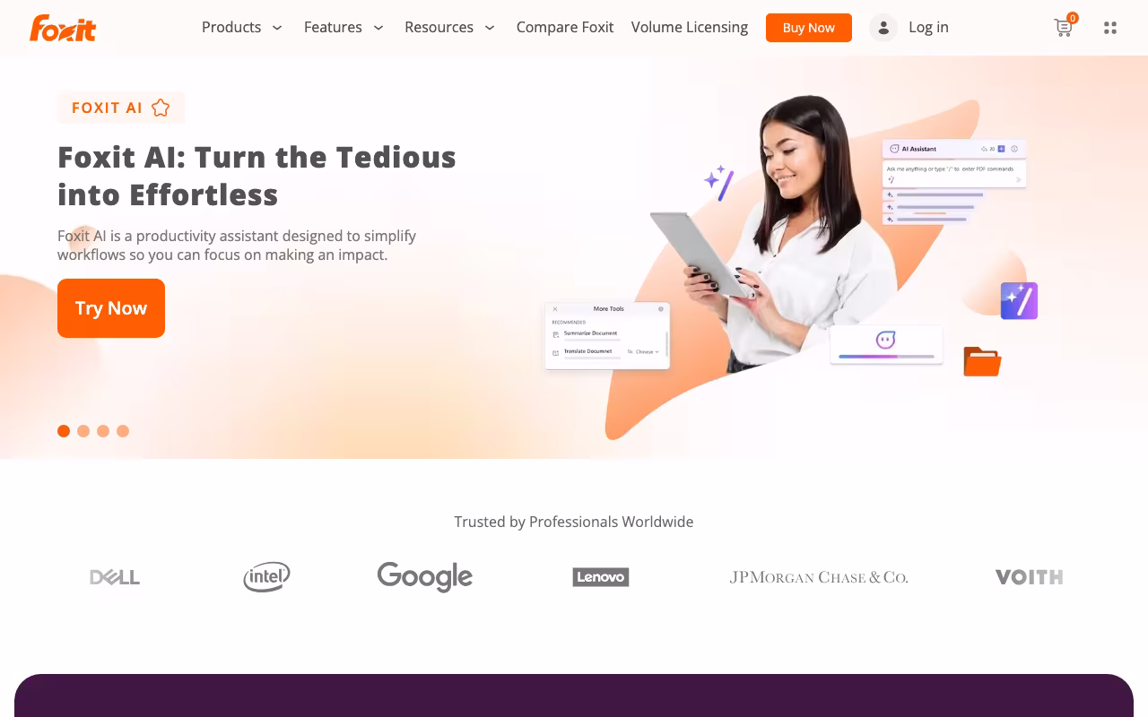 Foxit productivity platform interface screenshot