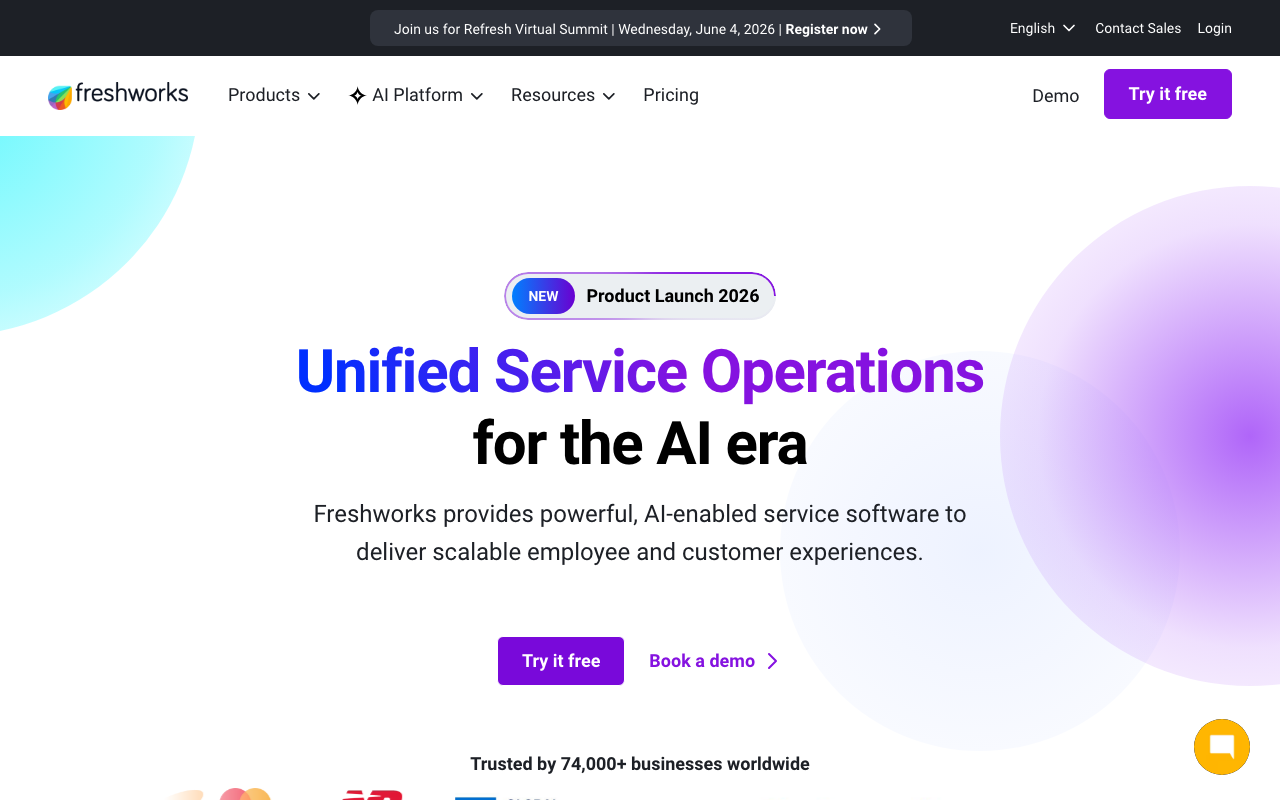 Freshworks customer support platform interface screenshot