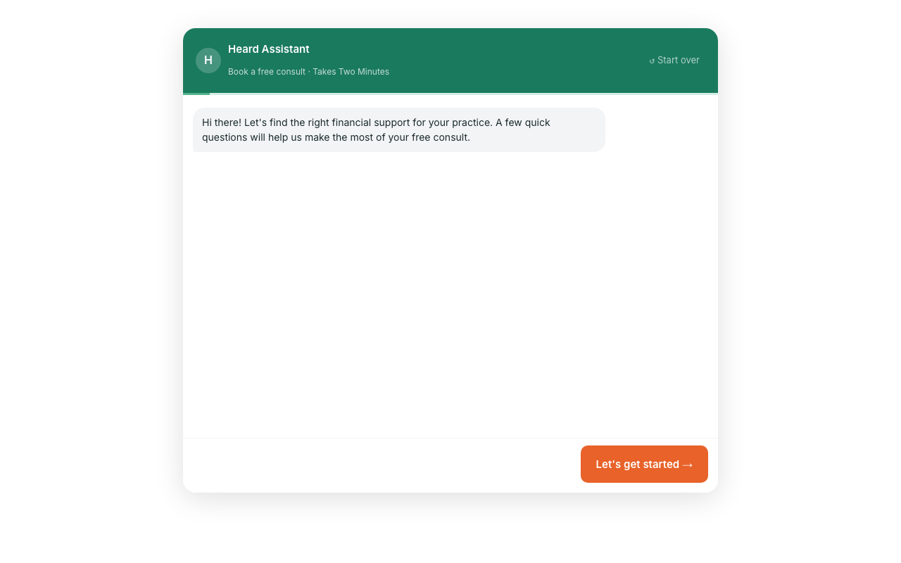 Heard finance platform interface screenshot