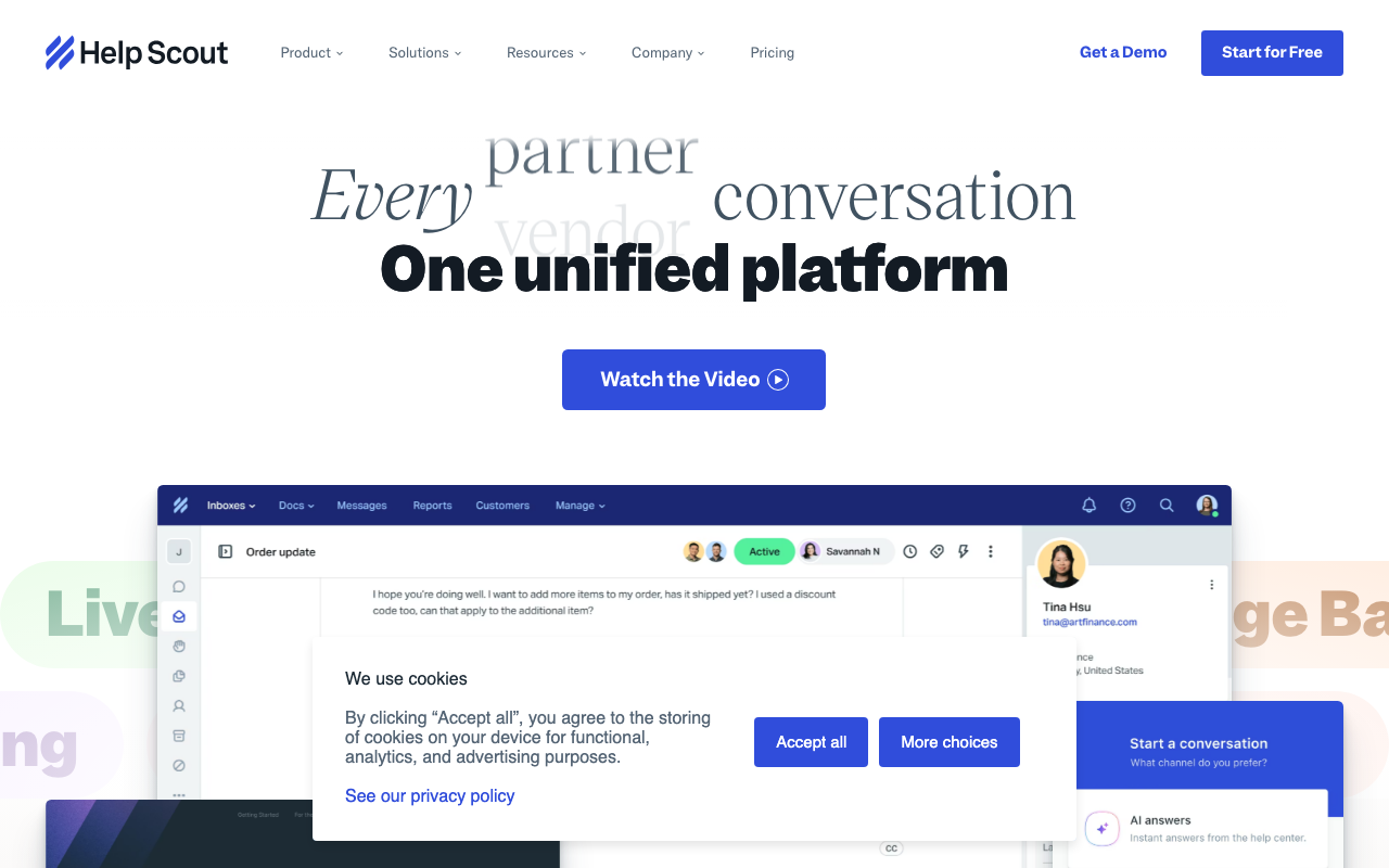 Help Scout productivity platform interface screenshot