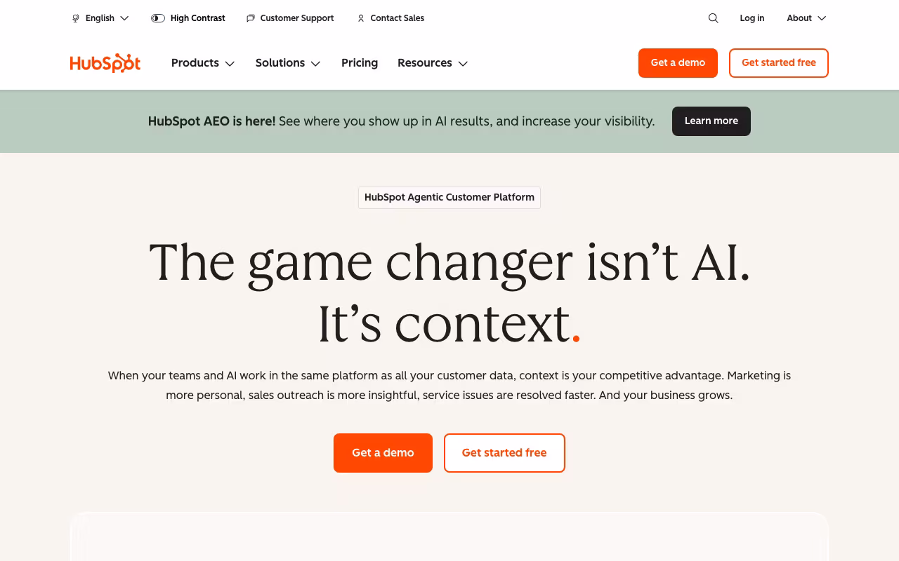 HubSpot marketing platform interface screenshot