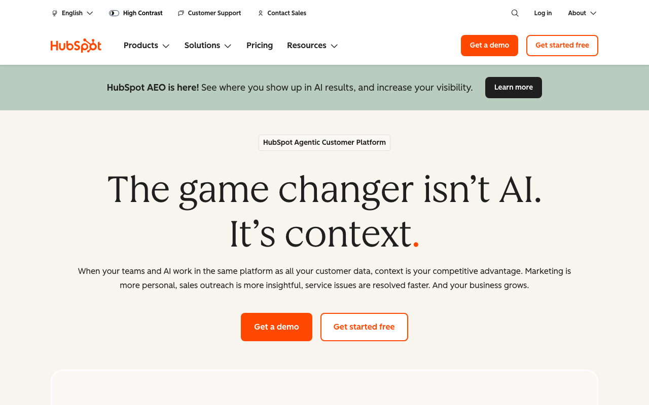 HubSpot screenshot