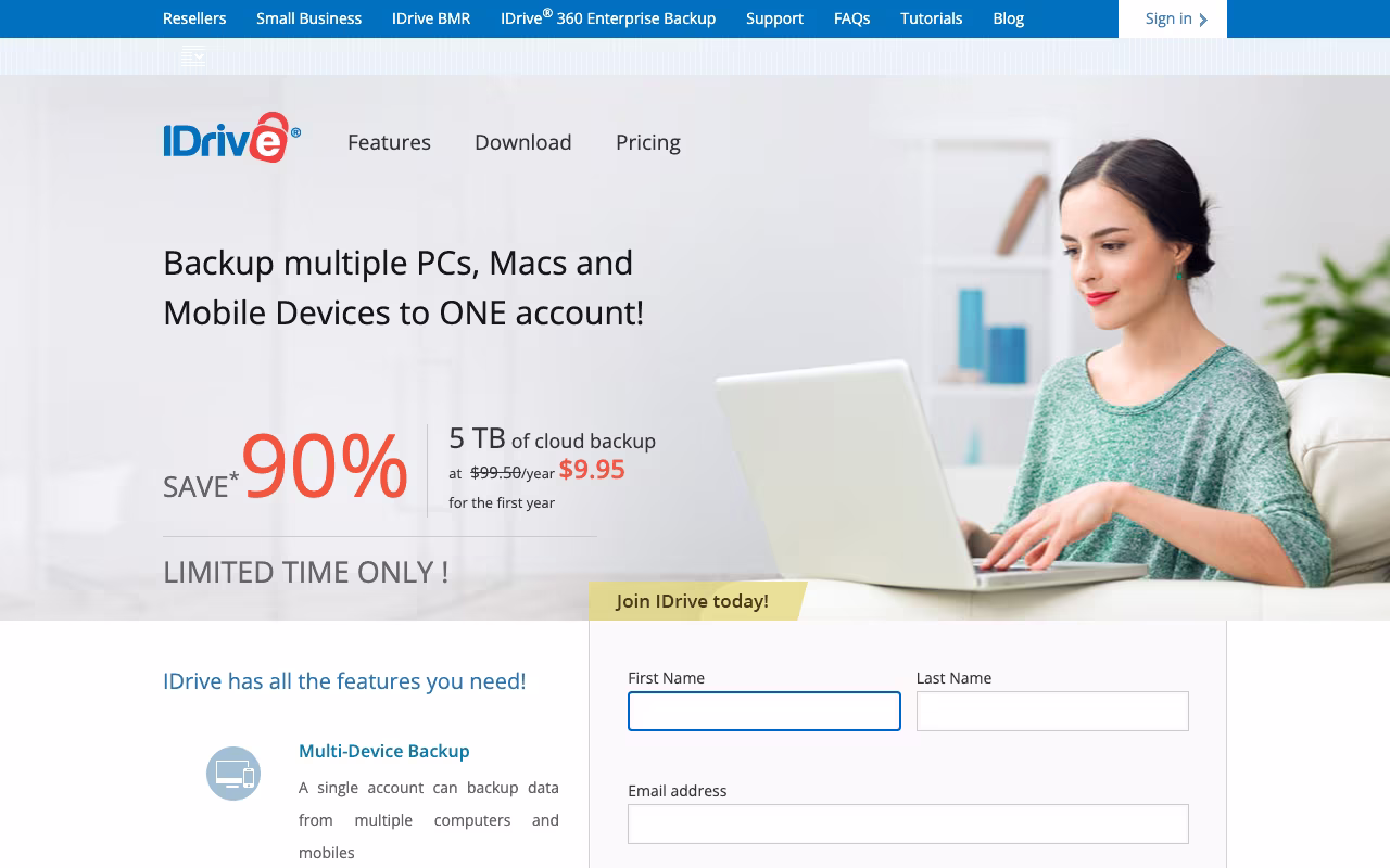 IDrive operations platform interface screenshot